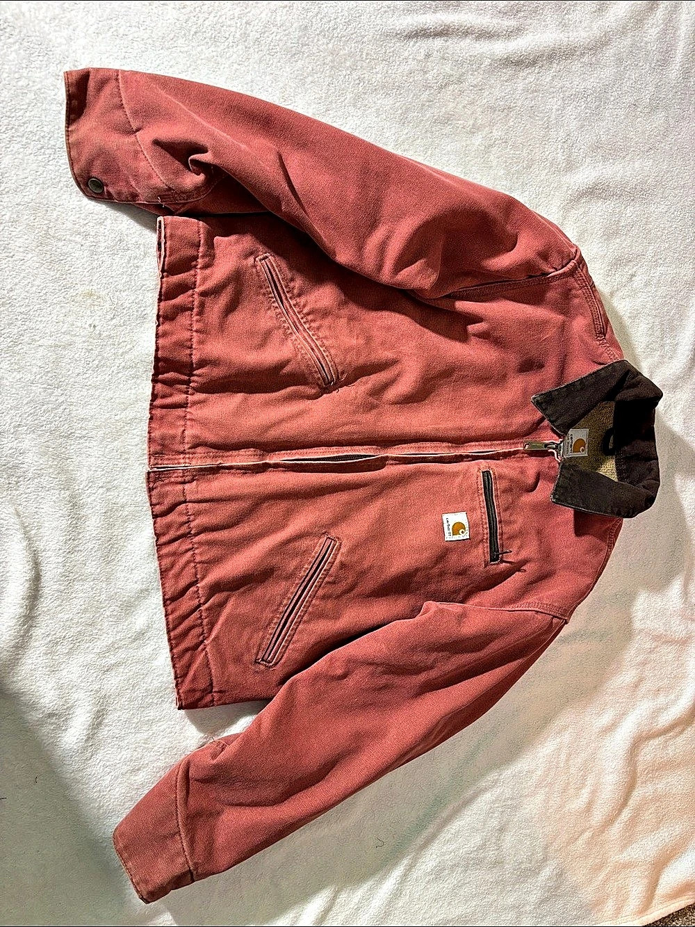 Carhartt Women's Sandstone Detroit Jacket Utility Jacket Cotton Size Large - Picture 2 of 5